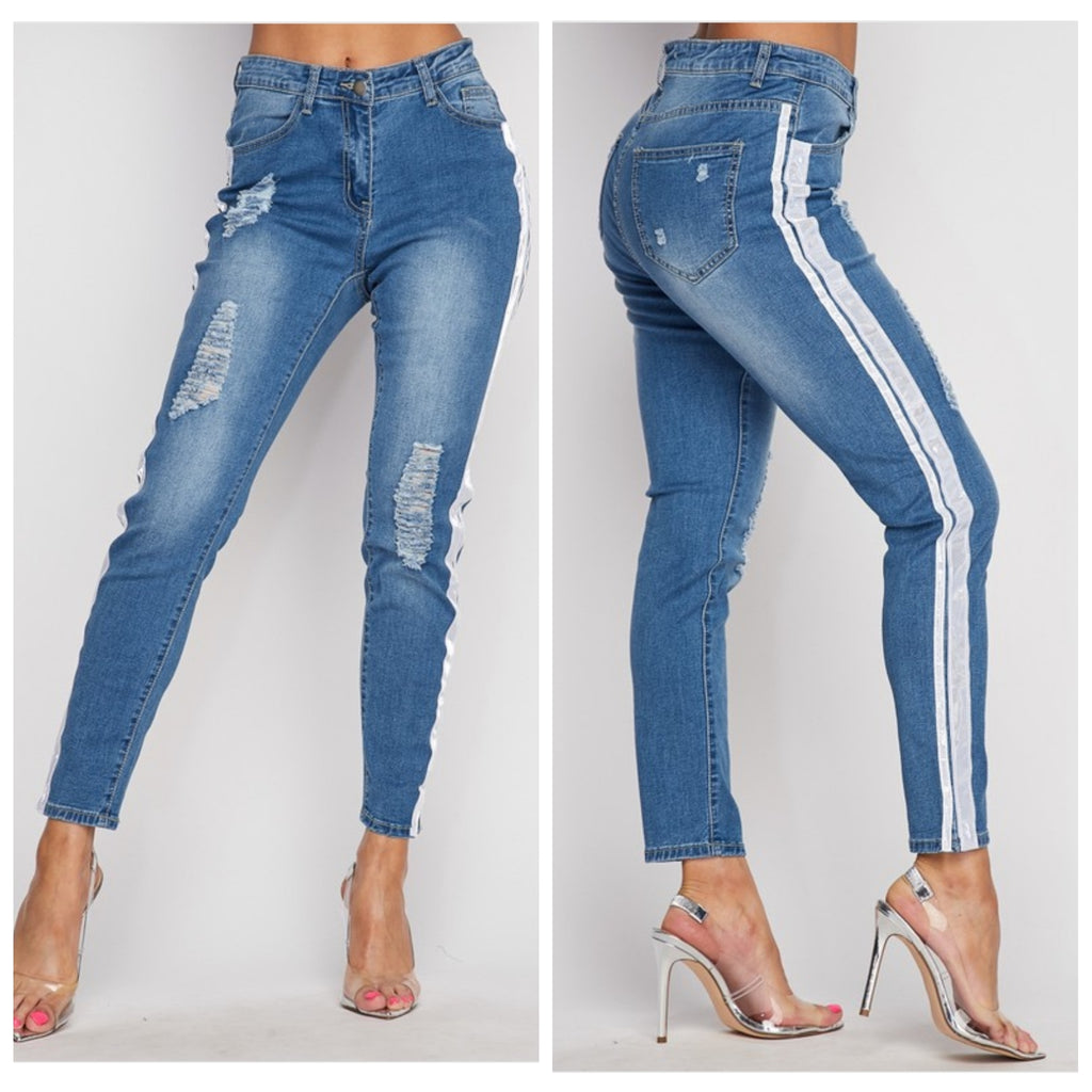 Reflective Denim Jeans